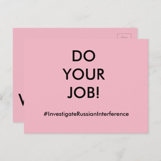 Doe uw taak briefkaart (Voorkant / Achterkant)