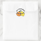 Doe uw Zest Funny Citrus Fruit Pun Ronde Sticker (Tas)