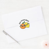 Doe uw Zest Funny Citrus Fruit Pun Ronde Sticker (Envelop)