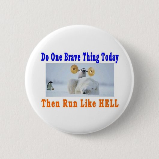 DOE VANDAAG ÉÉN GROTE ZAAK RONDE BUTTON 5,7 CM (Voorkant)