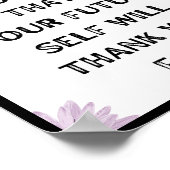 Doe vandaag iets dat je toekomstige zelf zal doen poster (Hoek)