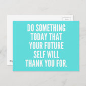 DOE VANDAAG IETS DAT UW TOEKOMST ZELF DAN BRIEFKAART (Voorkant / Achterkant)