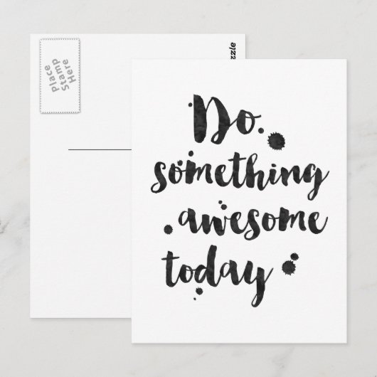 Doe vandaag iets Geweldige - Inspirerend Kaart (Voorkant / Achterkant)