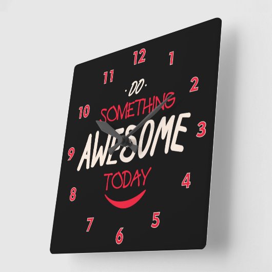 Doe vandaag iets Geweldige Vierkante Klok (Hoek)