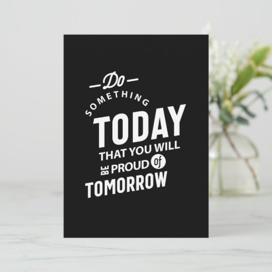 Doe vandaag iets wat je wilt doen kaart (Staand voorkant)