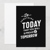 Doe vandaag iets wat je wilt doen kaart (Voorkant / Achterkant)