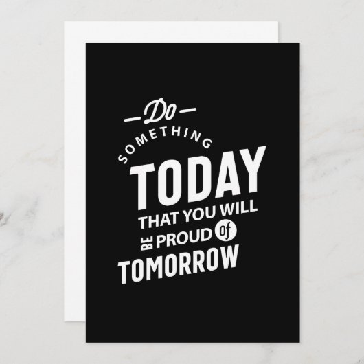 Doe vandaag iets wat je wilt doen kaart (Voorkant / Achterkant)