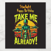 Doe vandaag nog mee aan het intergalactische avont wijn etiket (Enkel label)