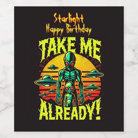 Doe vandaag nog mee aan het intergalactische avont wijn etiket (Enkel label)