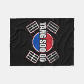Doe Vechtkunst Silhouette Tang Soo Fleece Deken (Voorkant (Horizontaal))