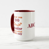 Doe versus zeg de mokken van het douanemonogram (Voorkant links)