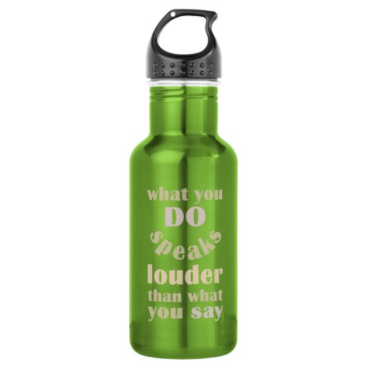 Doe versus zeg douane waterfles (Voorkant)