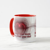 Doe waar je van houdt | Hou van wat je doet verlic Mok (Voorkant links)