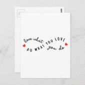 doe waar je van houdt, inspirerend woordkunst briefkaart (Voorkant / Achterkant)