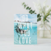 Doe waar je van houdt | Modern Swimming Azure Adve Briefkaart (Staand voorkant)