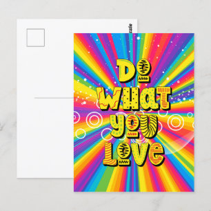 Doe waar je van houdt! Motivatie Briefkaart