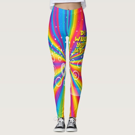 Doe waar je van houdt! Motivatie Leggings (Voorkant)