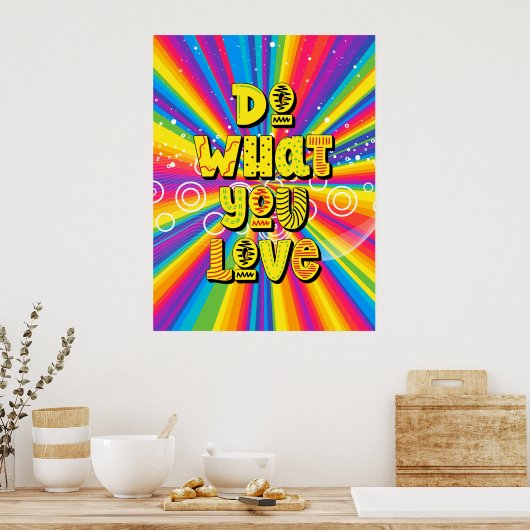 Doe waar je van houdt! Motivatie Poster (Keuken)