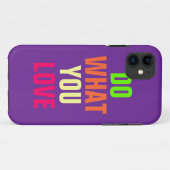 Doe waar je van houdt, paarse achtergrond iPhone 5 Case-Mate iPhone Case (Achterkant (horizontaal))