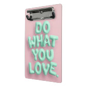 Doe waar je van houdt pastel mini klembord (Angled2)