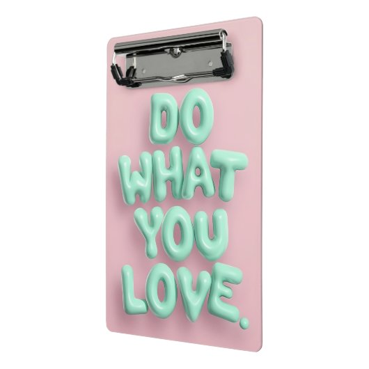 Doe waar je van houdt pastel mini klembord (Angled2)