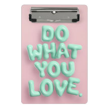 Doe waar je van houdt pastel mini klembord