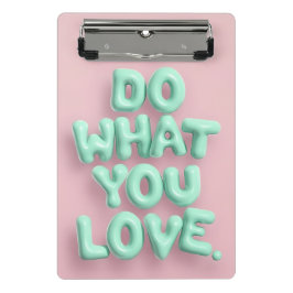 Doe waar je van houdt pastel mini klembord