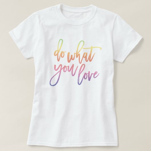 Doe waar je van houdt | Rainboogschaap voor pasta' T-shirt (Design voorkant)