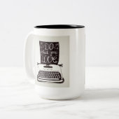 Doe waar je van houdt tweekleurige koffiemok (Voorkant links)