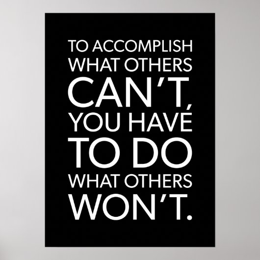Doe wat anderen niet willen - Succes Motivatie Poster (Voorkant)
