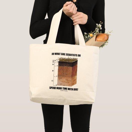 Doe wat de wetenschapsbeoefenaars in de bodem meer grote tote bag (Voorkant (product))