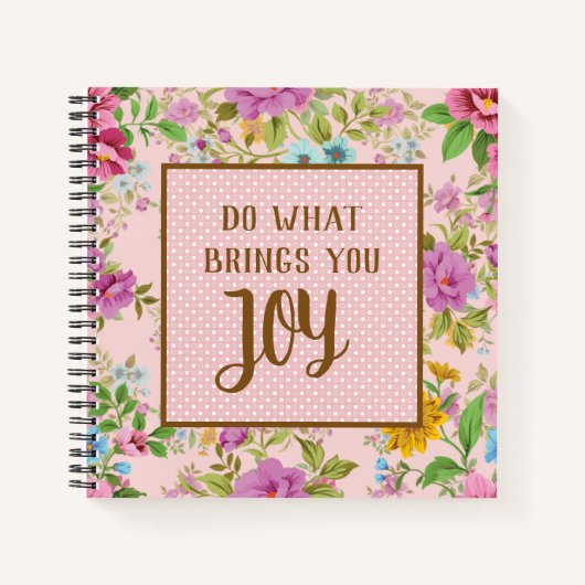 Doe wat er in het Bullet Journal Joy Floral komt Notitieboek (Voorkant)