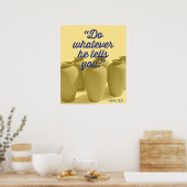 Doe Wat Hij Zegt Johannes 2:5 Poster (Keuken)