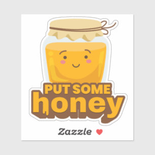 Doe wat honing leuk ontwerp sticker