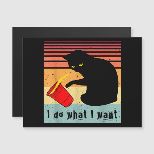 Doe wat ik wil dat het  zwarte kat rode kat grappi (Voorkant / Achterkant)