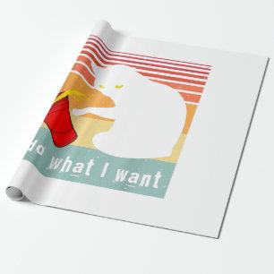Doe wat ik wil dat het zwarte kat rode kat grappi cadeaupapier