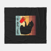 Doe wat ik wil dat het zwarte kat rode kat grappi fleece deken (Voorkant (Horizontaal))