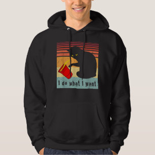 Doe wat ik wil dat het  zwarte kat rode kat grappi hoodie