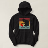 Doe wat ik wil dat het zwarte kat rode kat grappi hoodie (Design voorkant)