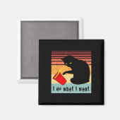 Doe wat ik wil dat het zwarte kat rode kat grappi magneet (Voorkant / Achterkant)