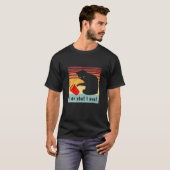 Doe wat ik wil dat het  zwarte kat rode kat grappi t-shirt (Voorkant volledig)
