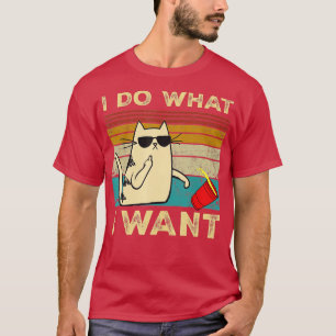Doe wat ik wil dat het  zwarte kat rode kat grappi t-shirt
