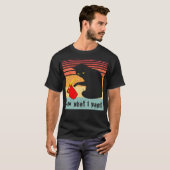 Doe wat ik wil dat het zwarte kat rode kat grappi t-shirt (Voorkant volledig)