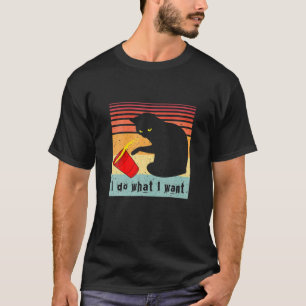 Doe wat ik wil dat het  zwarte kat rode kat grappi t-shirt