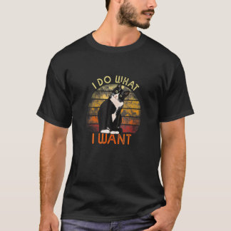 Doe wat ik wil dat Uxedo mam Cute Graphic Retro T-shirt