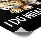 Doe wat ik wil Mini Holland Lop Bunny Rabbit Lover Poster (Hoek)