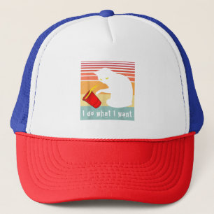 Doe Wat Ik Wil Vintage Zwarte Kat Rode Beker Grapp Trucker Pet