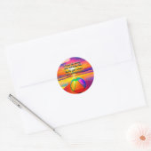 Doe wat je altijd deed Herstel Slogan Sunrise Ronde Sticker (Envelop)