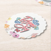 Doe wat je brengt Joy Floral en Butterfly quote Kartonnen Onderzetters (Gekanteld)