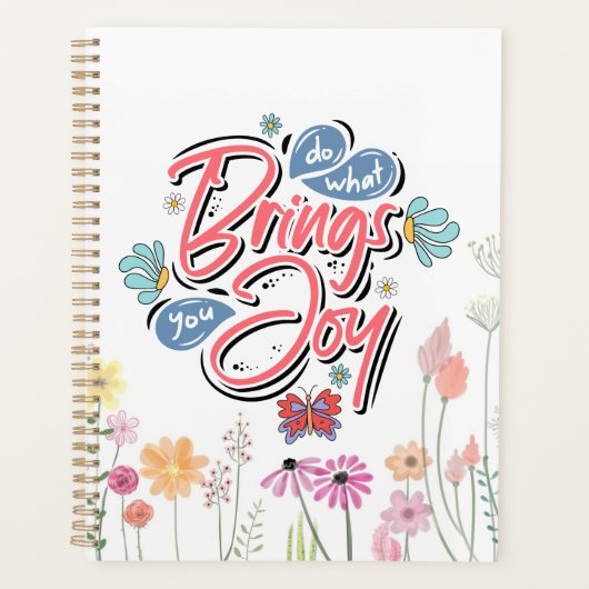 Doe wat je brengt Joy Floral en Butterfly quote Planner (Voorkant)